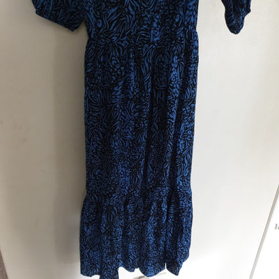 brave soul Animal Blue/Black Long Sleeve Dress Size S****REF V192