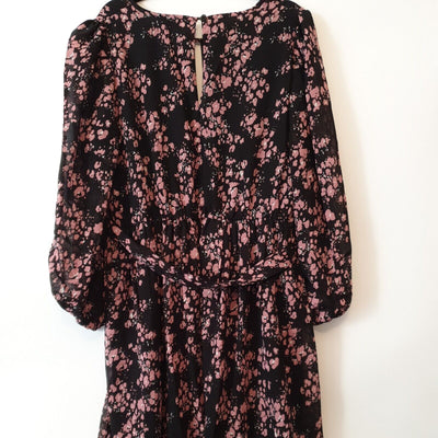 Yours London Black/pink Print Dress UK 22 **** Ref V349