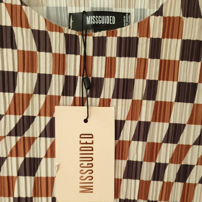 Missguided Brown Long Sleeve Bodycon  Midi Dress  UK 10****Ref V468