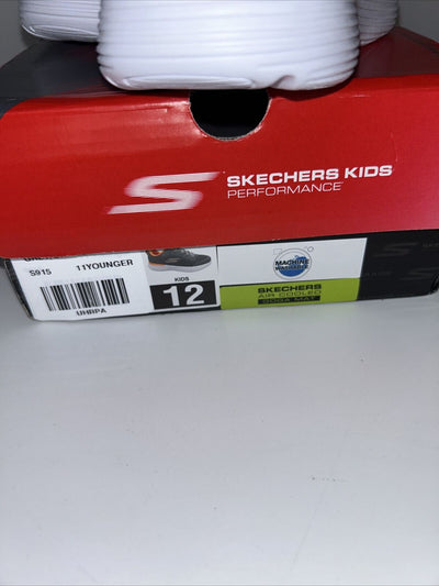 Skechers Air Cooled Goga Mat - Grey / Orange. UK Kids 11 **** Ref VS1
