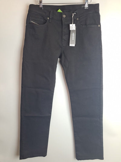 Diesel D-Mihtry Straight Fit Black Jeans Size 30 Short