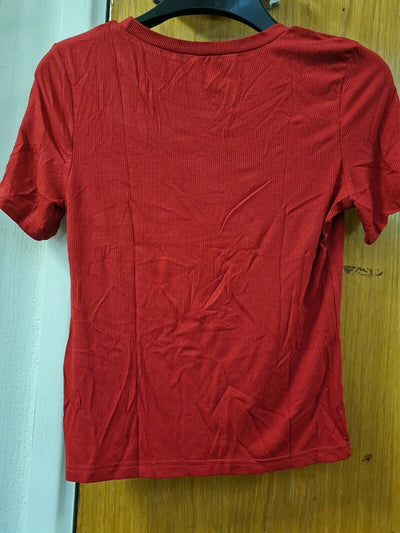 shein Red Animal Print Tshirt Size S Ref W18