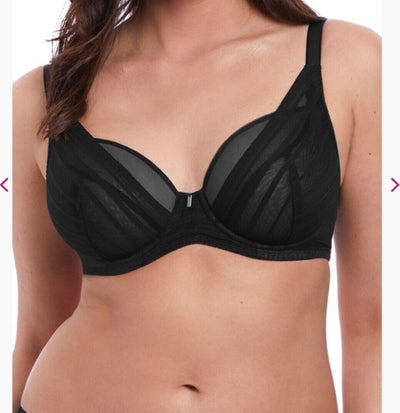 Freya Cameo High Apex Bra Plunge Non Padded Bra Black 32D Ref**** V378