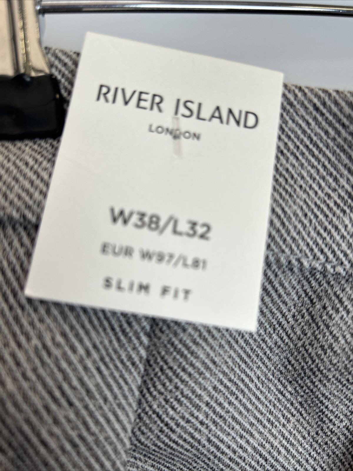 River Island London Slim Fit Smart Baige-light Trousers Size W38/L32****Ref V316