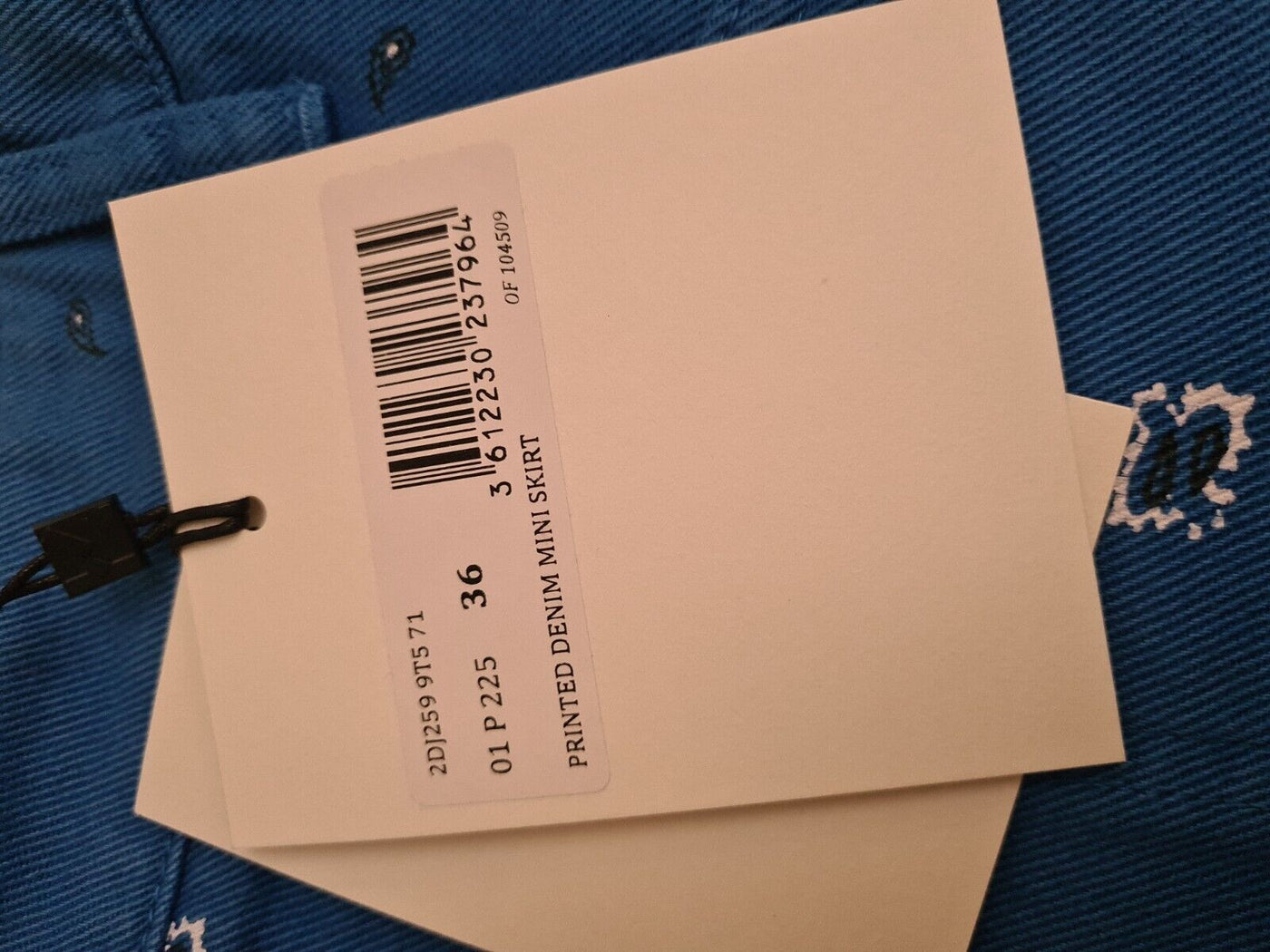 Kenzo Printed Denim Mini Skirt Blue Size UK 8 ****Ref V141