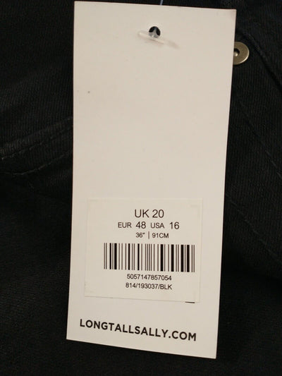 Long Tall Sally Straight Legged Jeans. Black. UK 20. ****V166