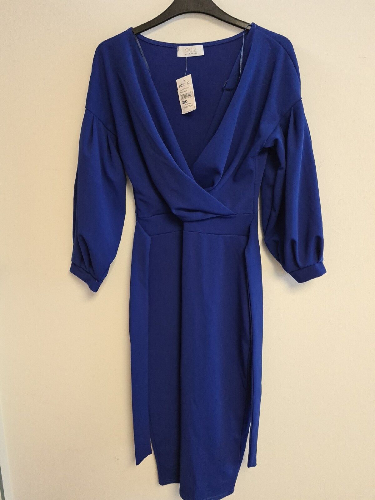 Quiz Royal Blue Scuba Crepe Dress Size 12 BNWT Ref****V506