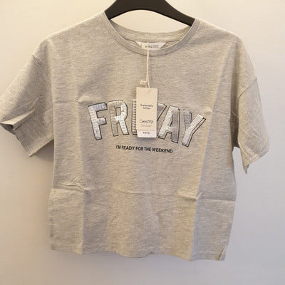 MANGO TEEN Girls FriYay Tshirt BNWT size XS-S****Ref V439