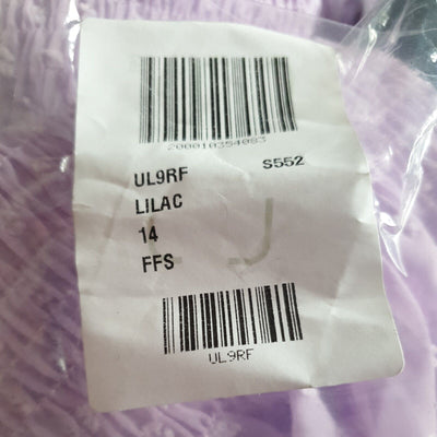 Apricot Lilac Puff sleeve top Uk14****Ref V235