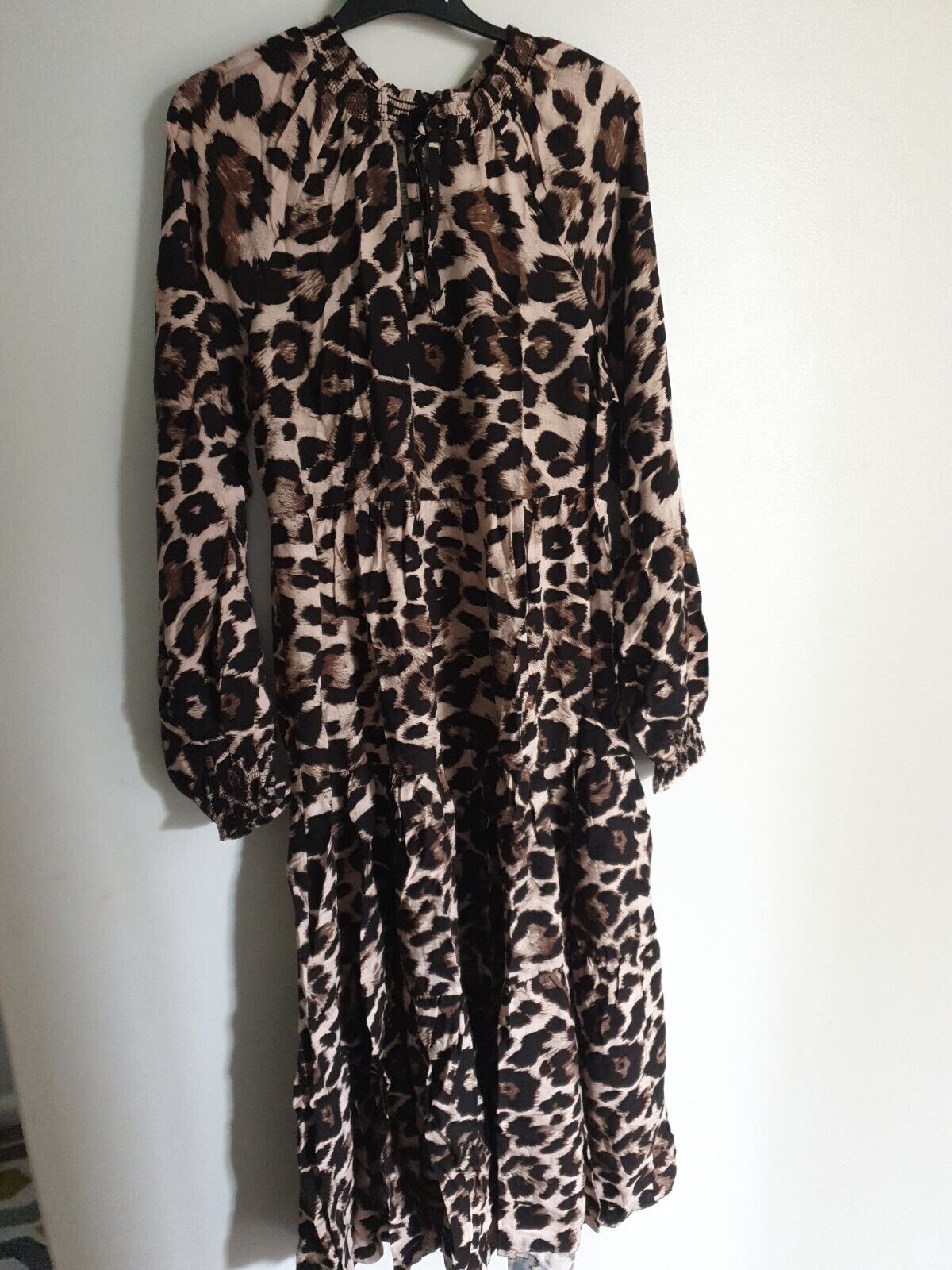 Animal Print Midi Dress Uk8****Ref V539