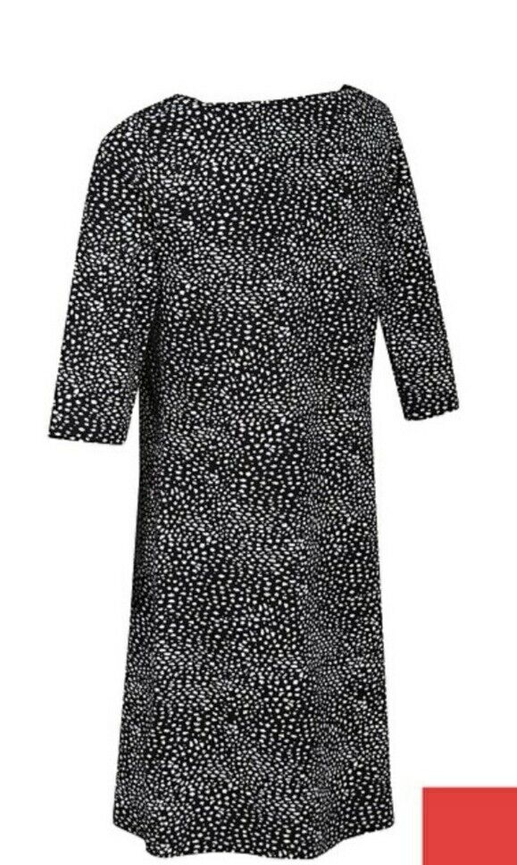 Regatta Paisley Dress Black/White Spot Uk12****Ref V434