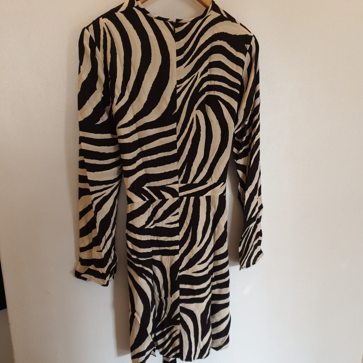 MNG Womens Black Zebra Print Dress Uk12****Ref V278