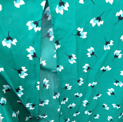 Quiz Green Floral Midi Dress With Slit Uk12****Ref V549
