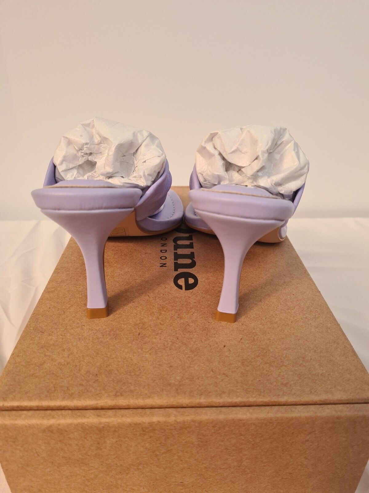 Dune London Mykonos Lilac Leather Heel Size UK 3 **** VS1
