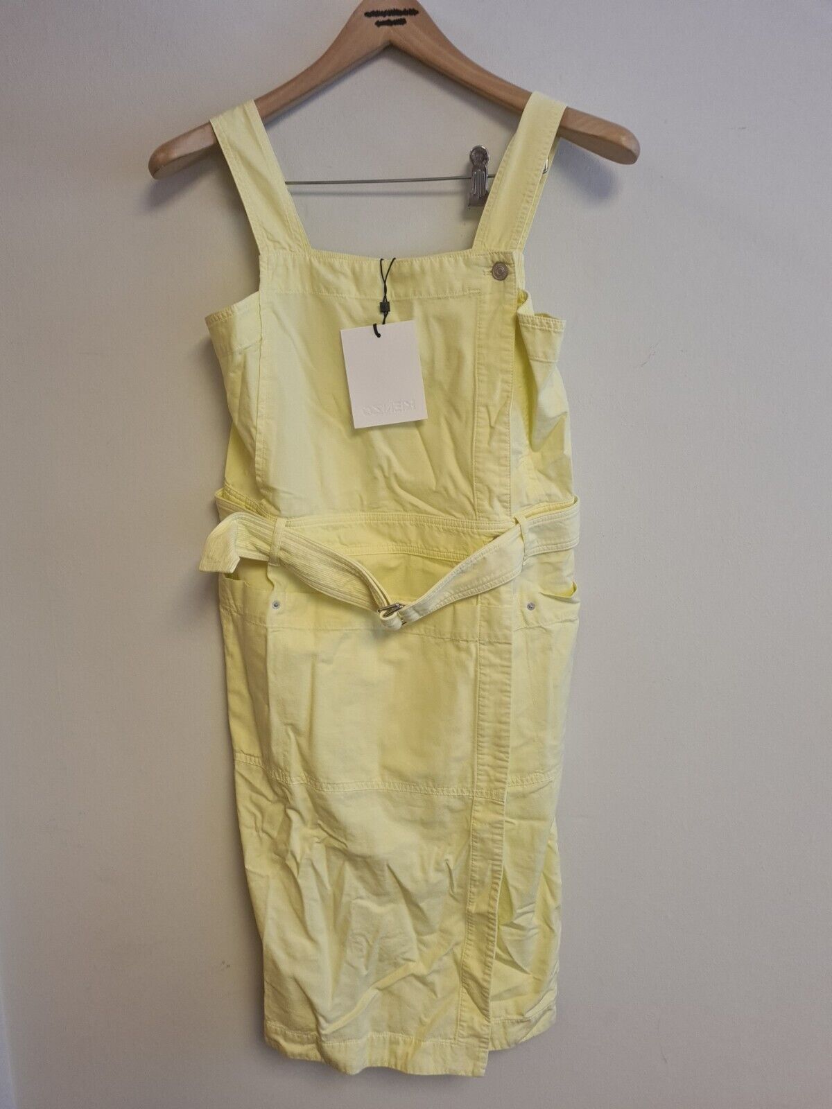 Kenzo Dungaree Dress Lemon Size 38 UK S BNWT Ref****V506