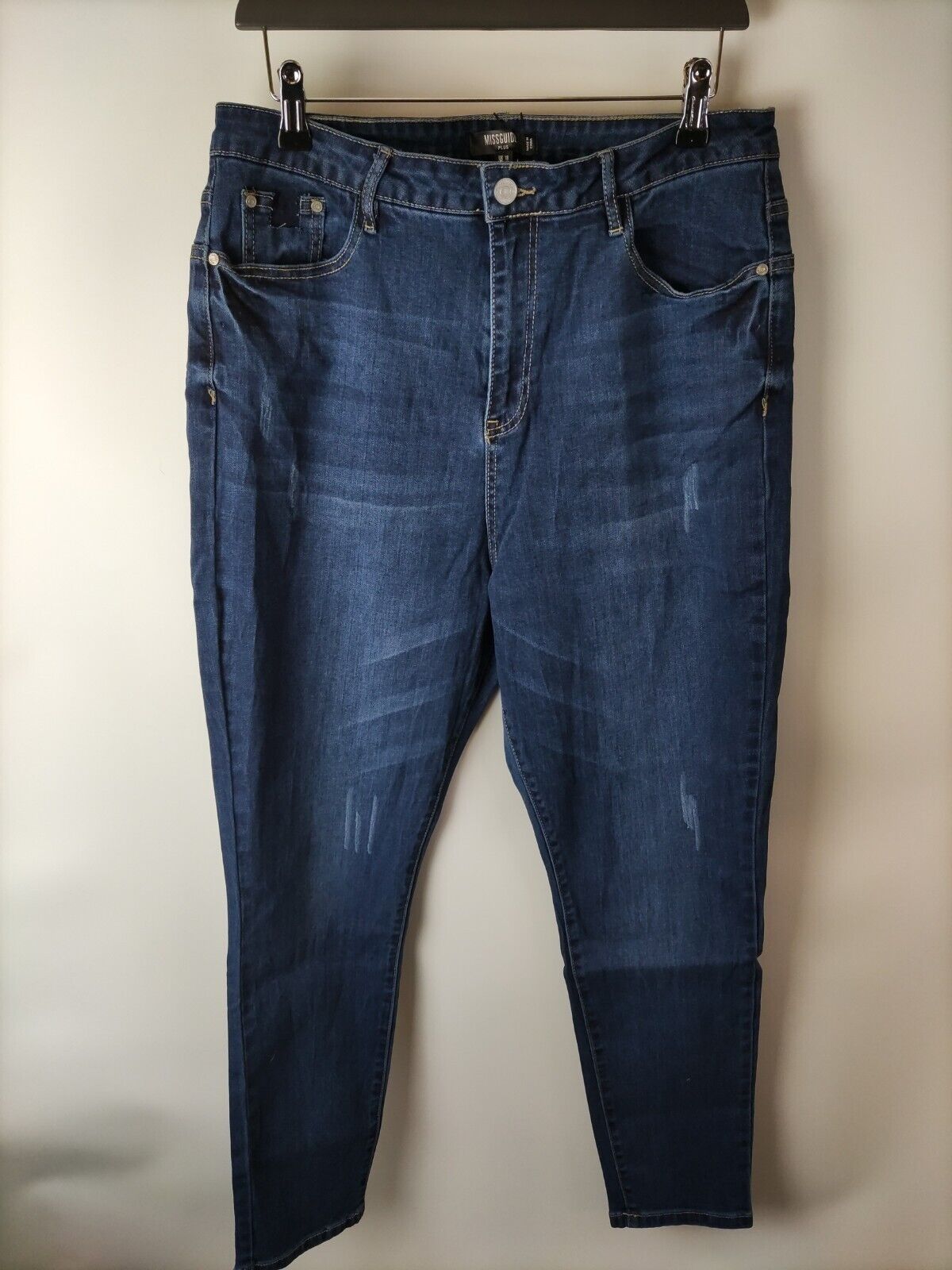 Missguided PlusSinner High Waisted Jeans. Dark Blue. UK 18. ****V29