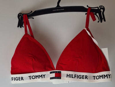 Tommy Hilfiger Padded Triangle Bra Tango Red UK Medium **** V31E