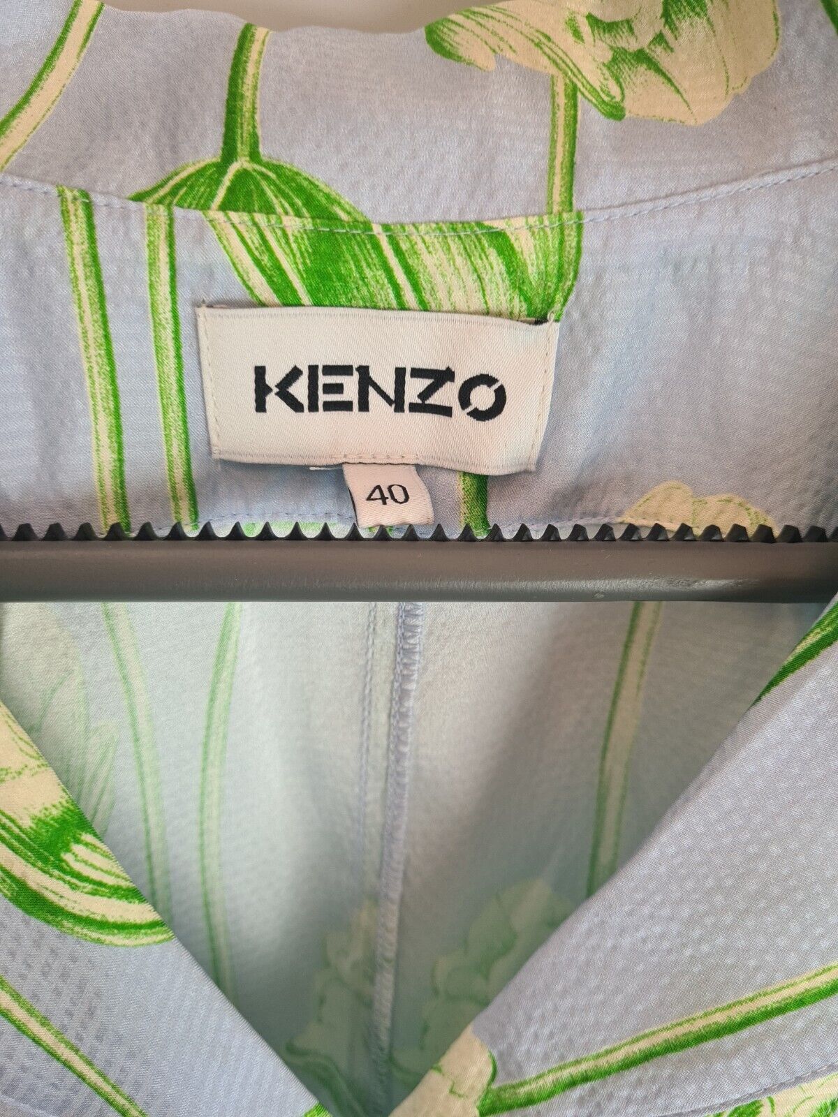 Kenzo Printed Shirting Waisted Dress Size 40/ M **** V32