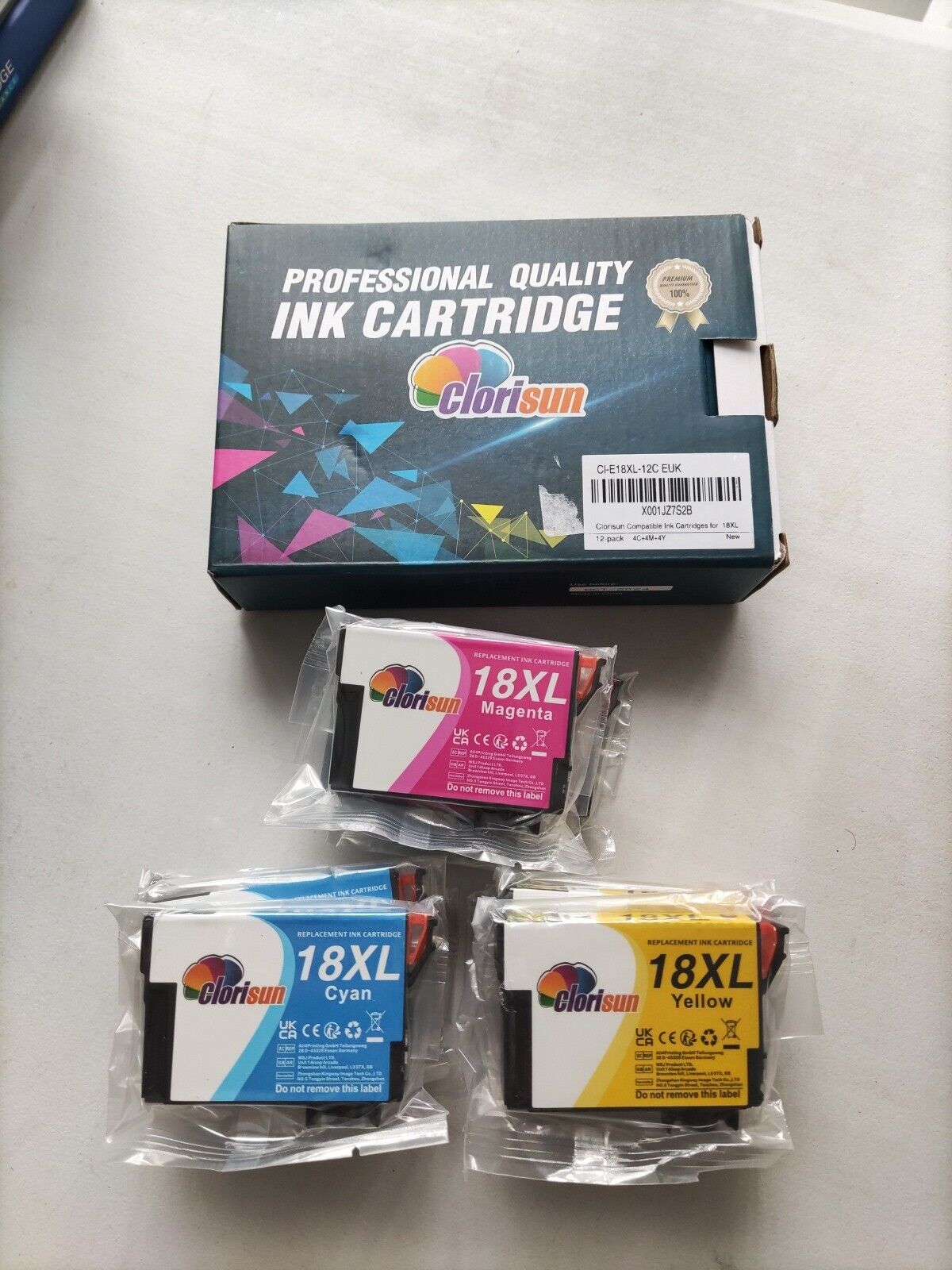 Compatible Epson 18XL C/M/Y Ink Cartridge High Capacity Multipack X4. Ref T4