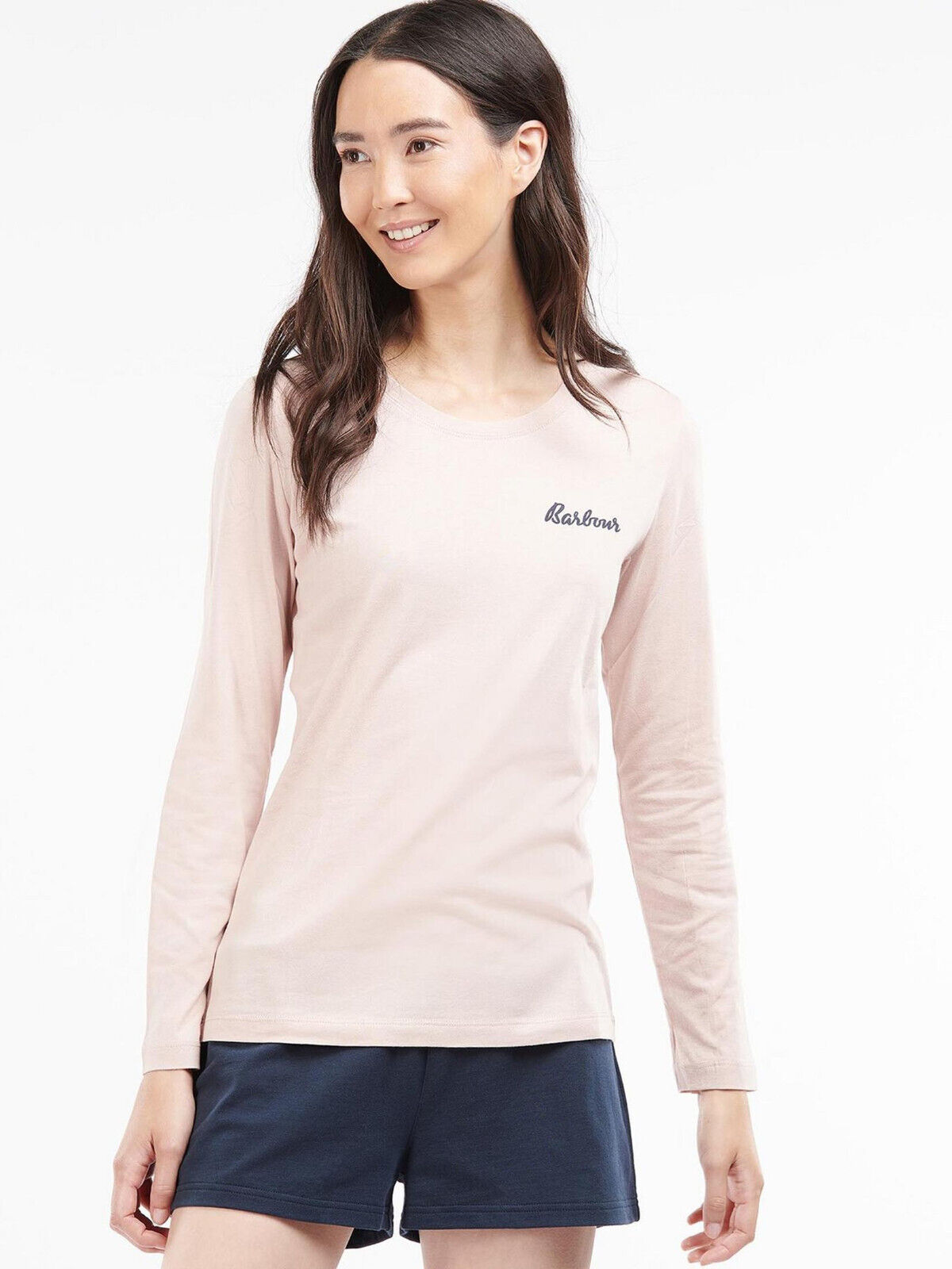 Barbour Edie Long Sleeve Lounge Top - Light Pink. UK XS. ****V473