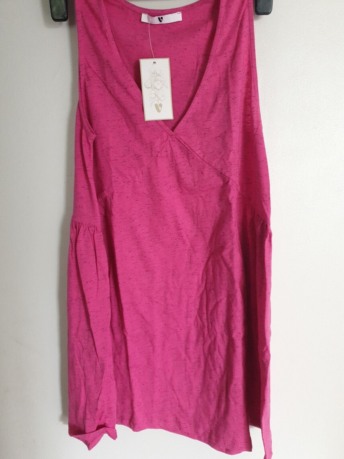 V Neck Mini Beach Dress Pink Uk10****Ref V538