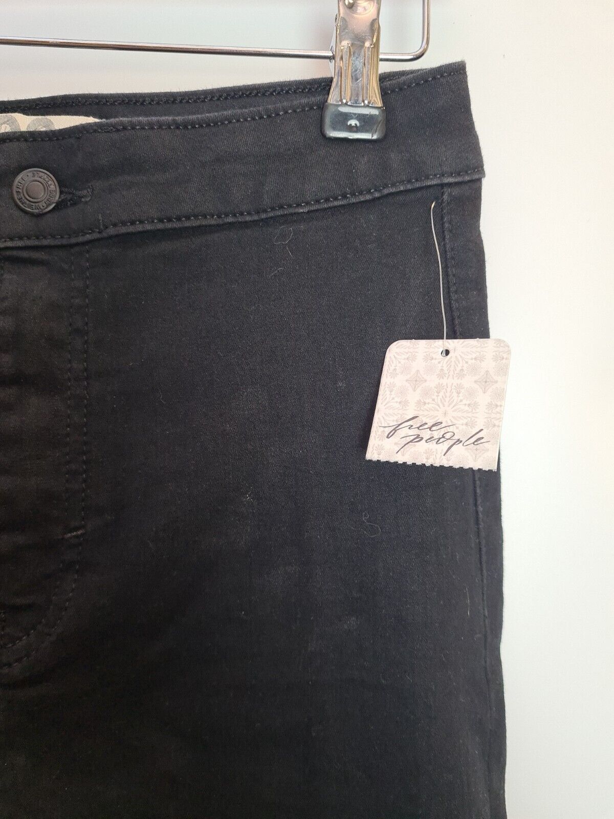 We The Free Riley Slit Skinny Black Jeans Size 26 **** V227