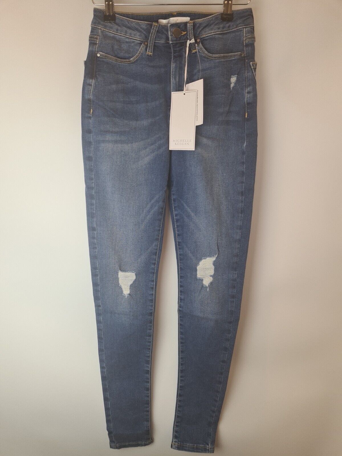 Michelle Keegan Blue Distressed Jeans Size UK 6 **** V180