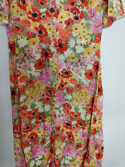 Nobodys Child Alexa Midi Dress Floral Size UK 10 **** V419