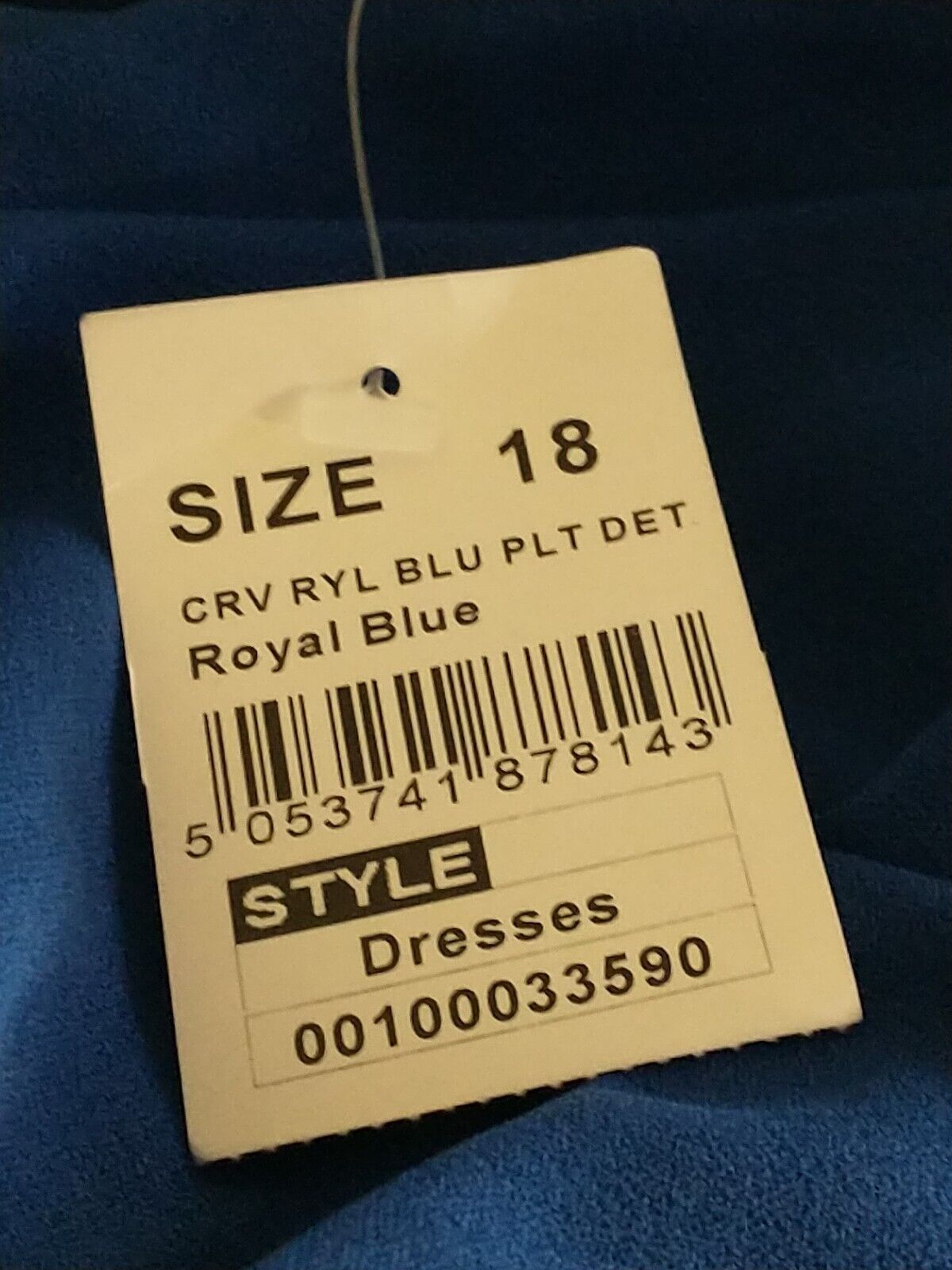 Quiz Royal Blue Bardot Wrap Midi Dress Size 18 **** V131