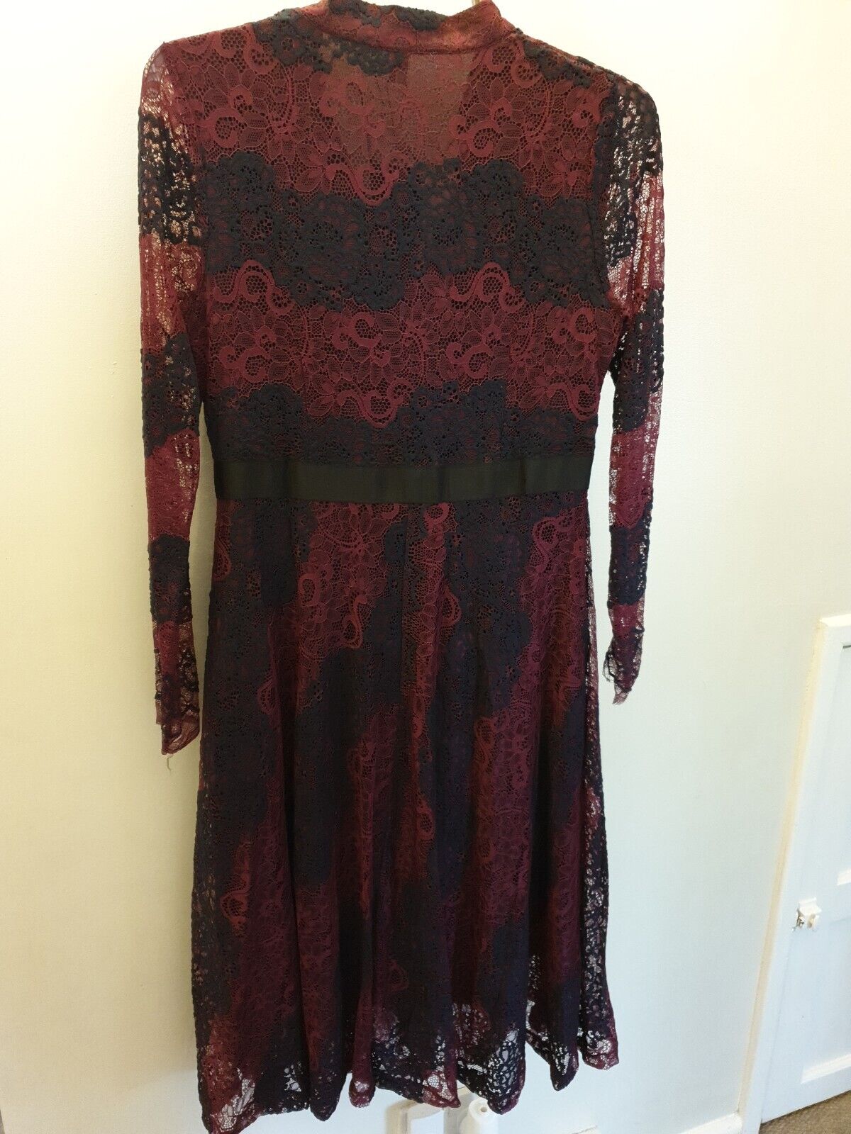 Zofs Lace Midi Dress Wine&navy Size XXL Ref W22