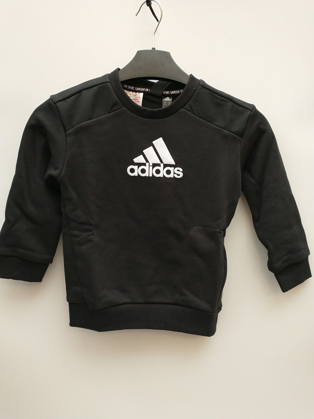 Adidas Kids Crew Sweatshirt Black BNWT