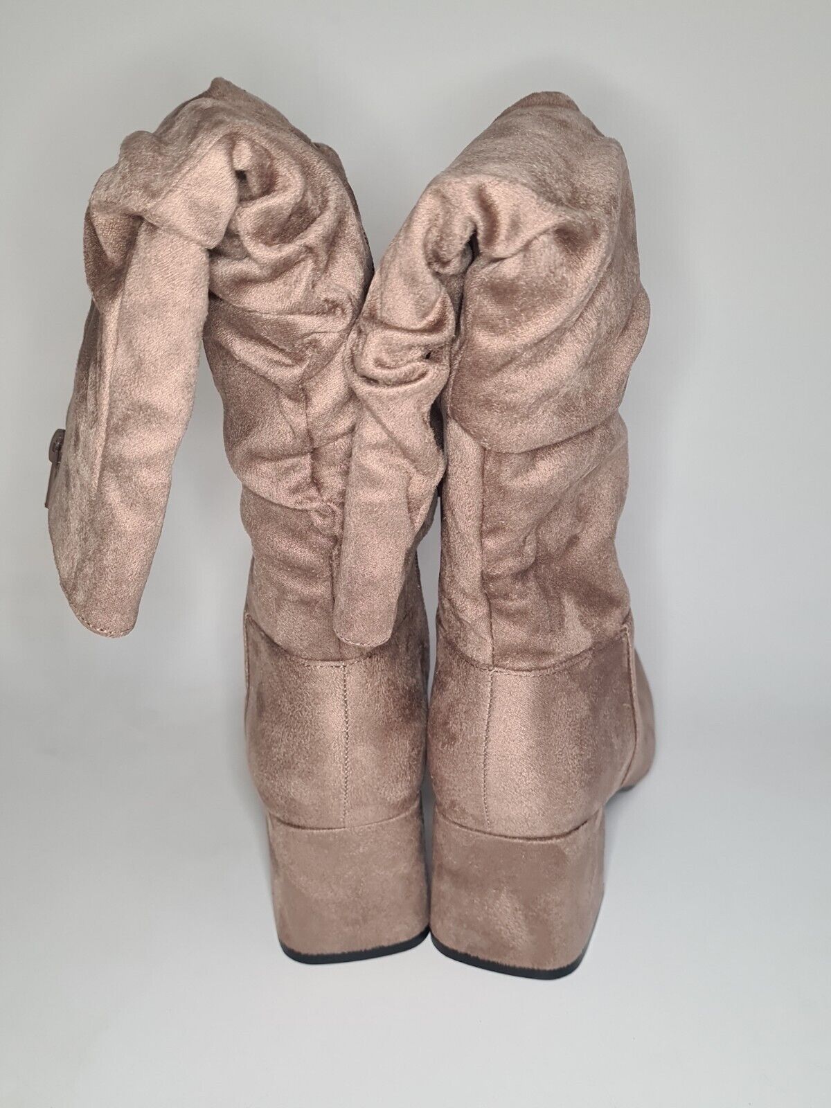 Dorothy Perkins Kayenne Ruched Long Beige Boots Size 6 **** VS3