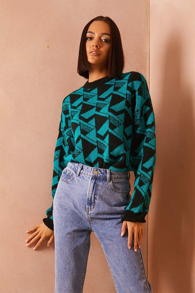 In The Style X Lorna Luxe Jumper - Green. UK 12 **** Ref V599