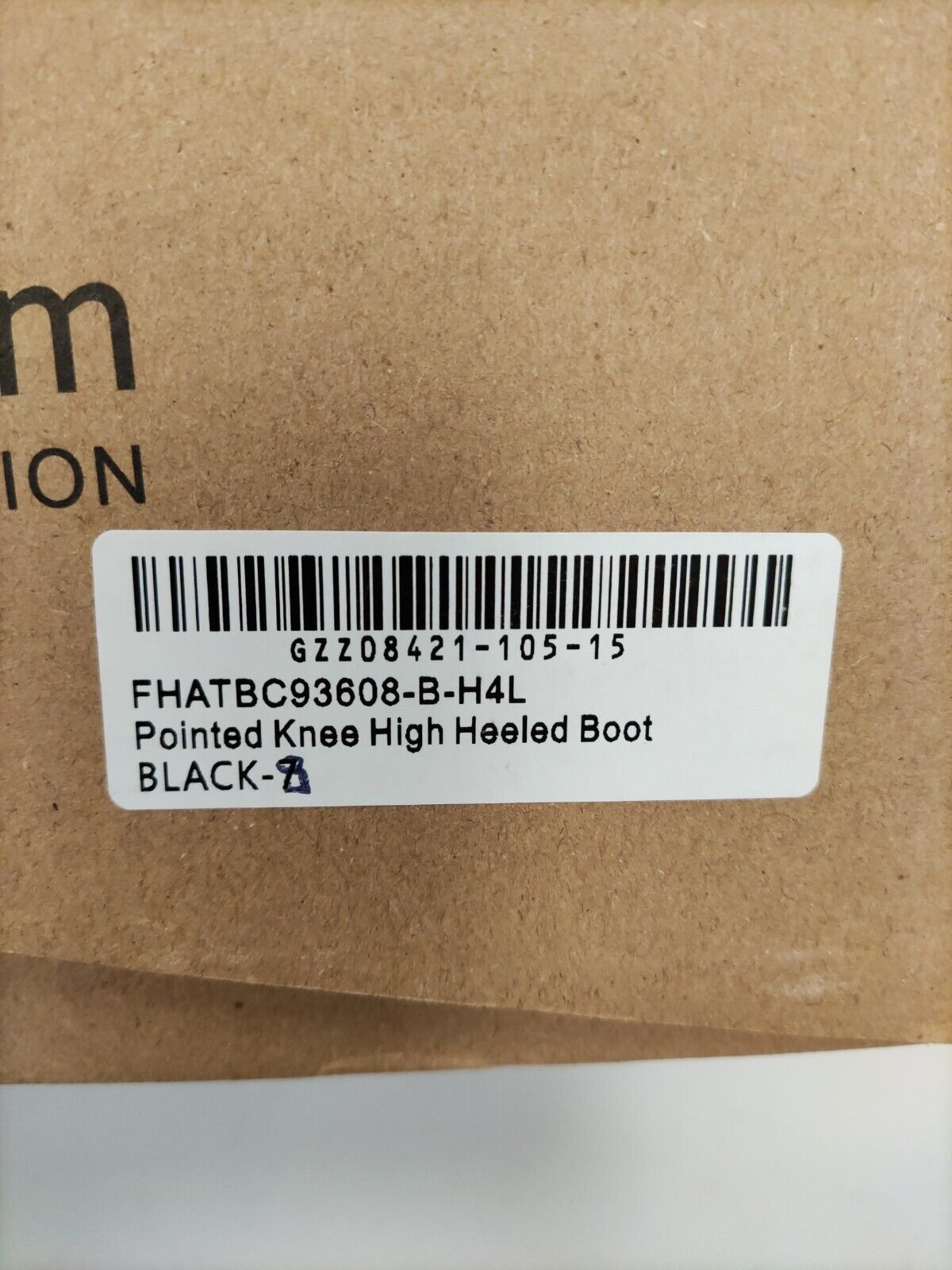 Boohoo Pointed Knee High Heeled Boot - Black. UK 8. VS3