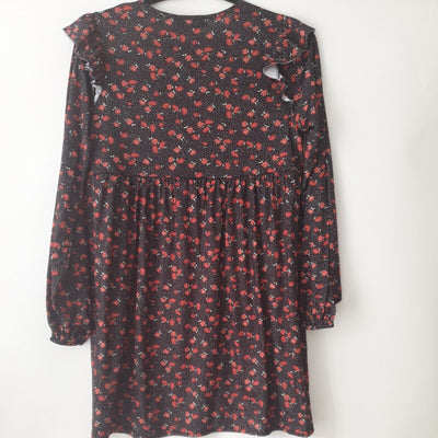 In The Style Black Floral Print Dress UK 6