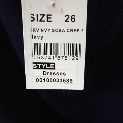 Quiz Curve Navy Scba Crep Dress Navy Size 26****Ref V235