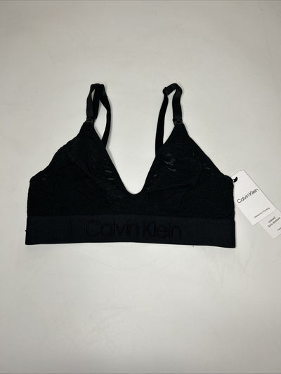 Calvin Klein Unlinned Lace Triangle Bra-Black. UK XS **** Ref VA1