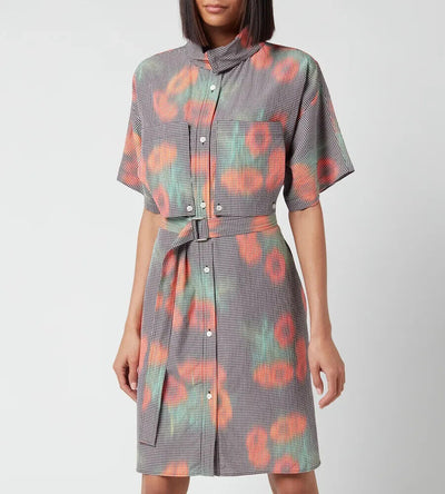 KENZO Women's Printed Belted Shirting Dress - Cherry. UK 6. ****V82