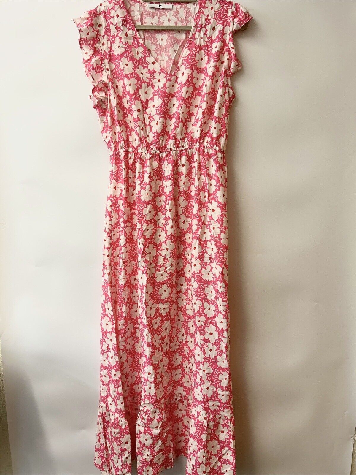 Womens Floral Maxi Dress - Pink. UK 14