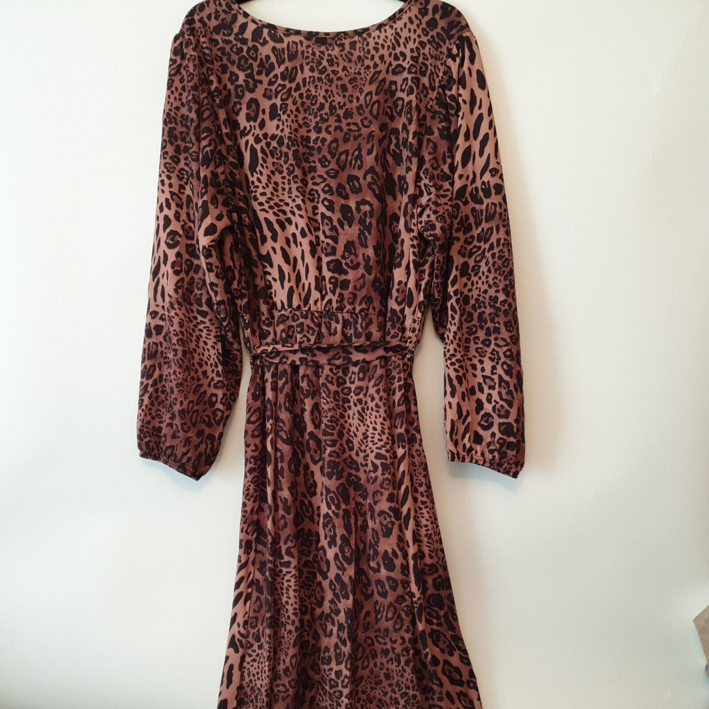 Yours London Curve Brown Leopard Print Dress Size 22****Ref V66