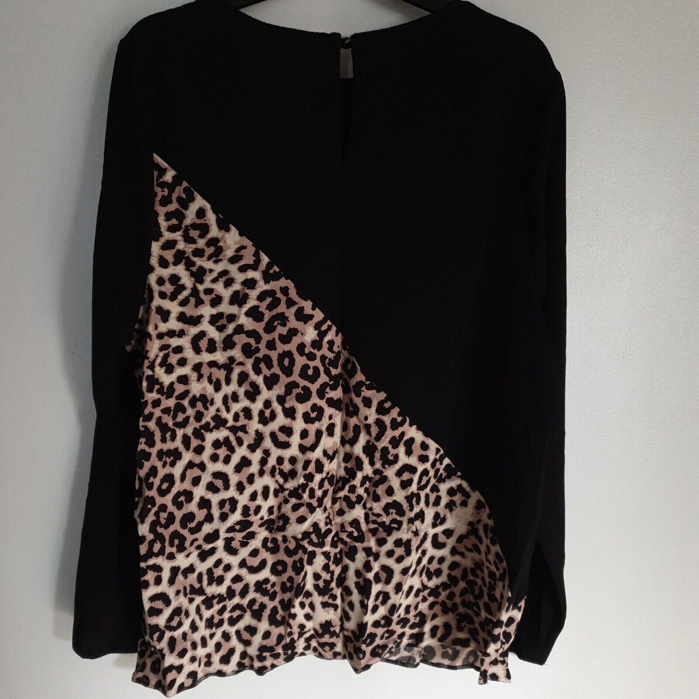 Womens Black/Animal Printed Top UK 16 ****Ref V544