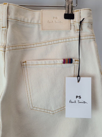 Paul Smith Women's Tapered Off White Denim Jeans Size W28 **** V31