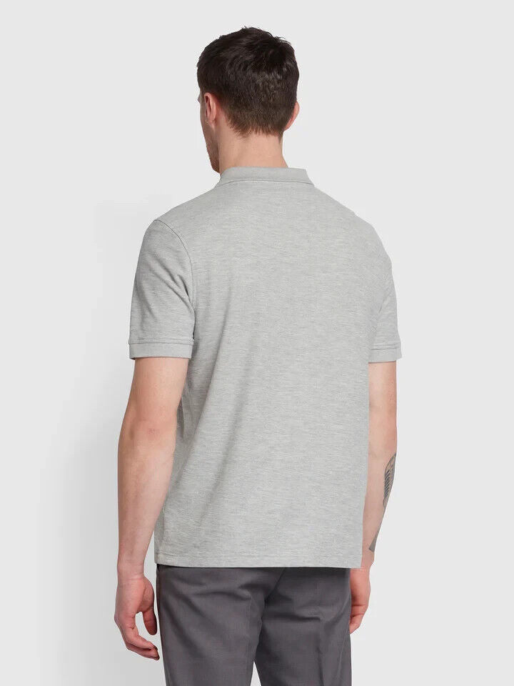 Farah Cove Short Sleeve Polo Shirt - Grey Marl. UK 5XL **** Ref V532
