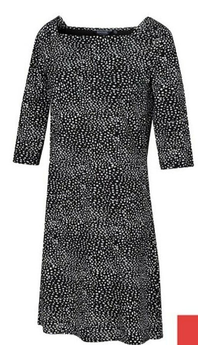 Regatta Paisley Dress Black/White Spot Uk12****Ref V434