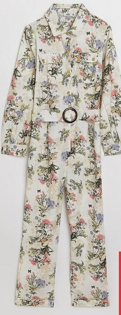 Girls River Island Playsuit Floral Print Size 18-24months****Ref V378