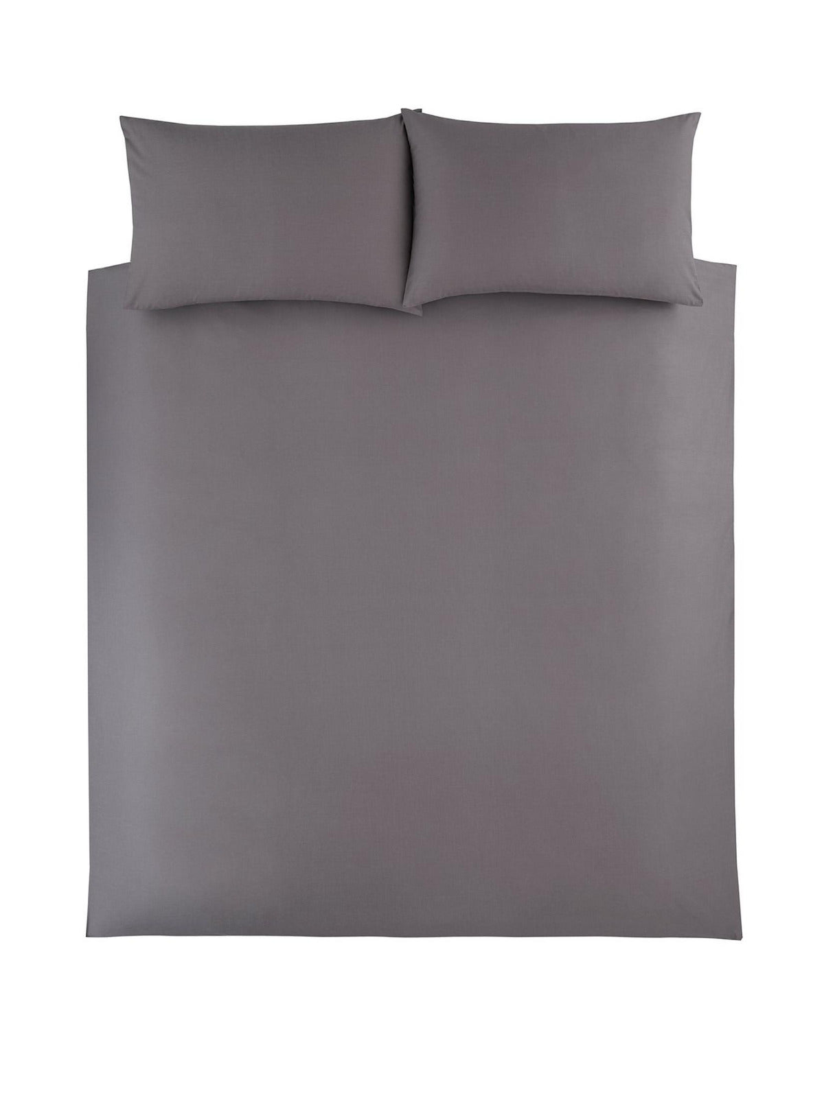 Everyday Collection Non Iron Percale Duvet Set. King. Charcoal. 180 Count. V93