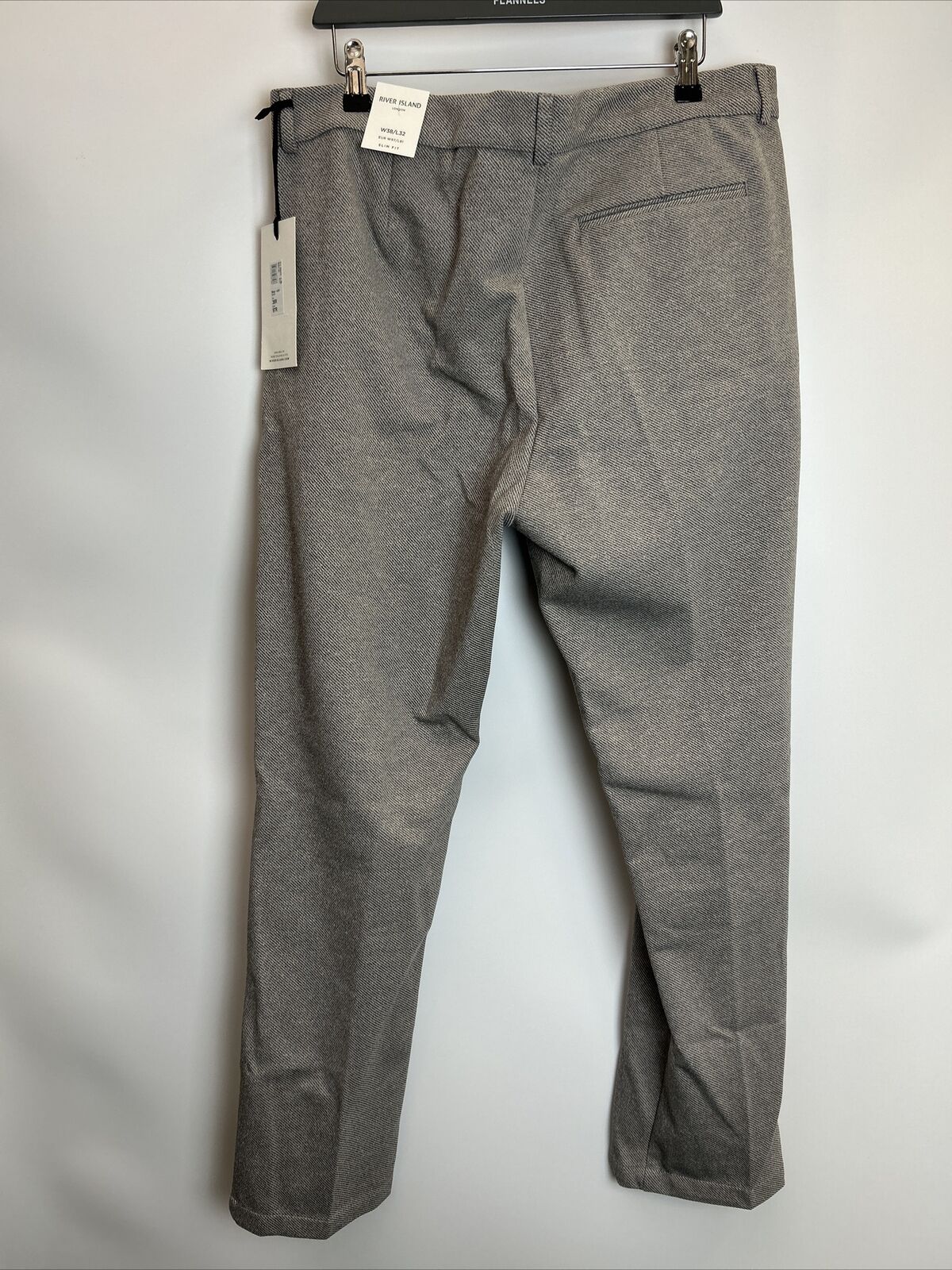 River Island London Slim Fit Smart Baige-light Trousers Size W34/L32