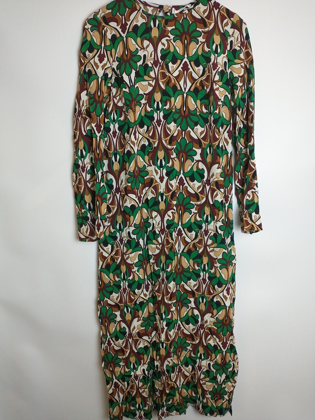 Mango Wall Green Day Dress Size UK 10 **** V209