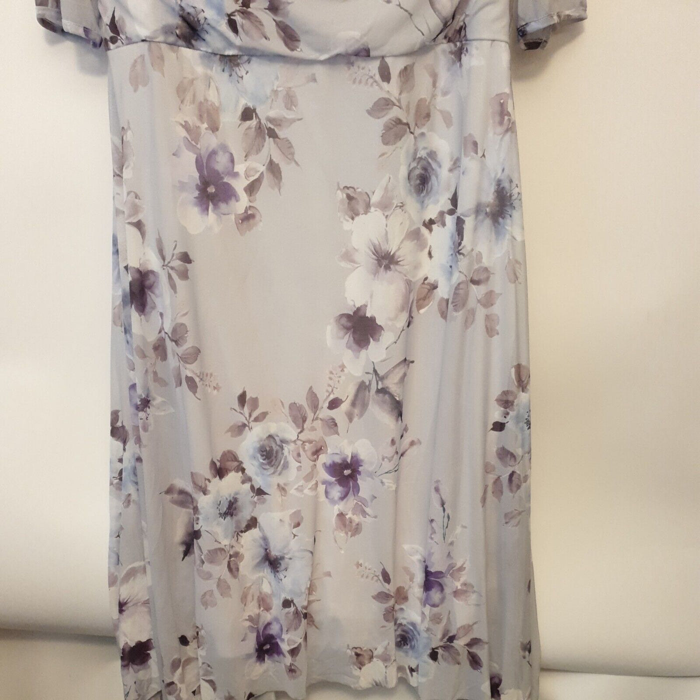 Yours London Grey Floral Print Dress Size 18 ****Ref V100