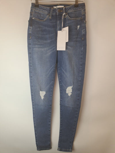 Michelle Keegan Blue Distressed Jeans Size UK 8 **** V293